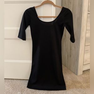Black Bodycon Scoopneck Mini Dress
